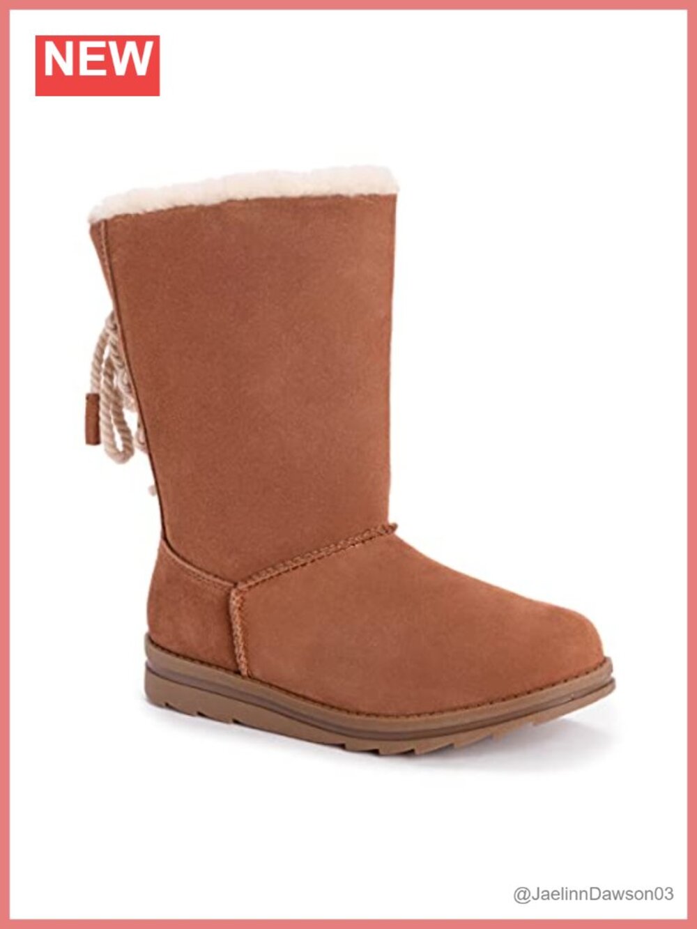 Leather Mid-Calf Pull-On Boots with Memory Foam Insole Water Resistant